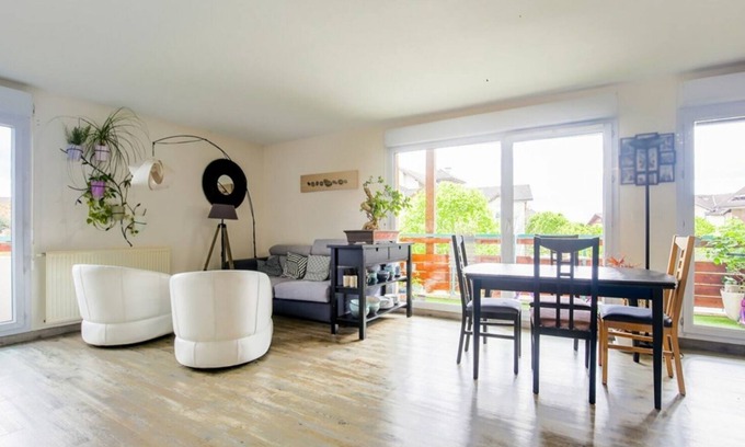 Poisy Apartamento | Appartement Lumineux et Calme, 3 Chambres, à Proximité D'annecy et des Plages
