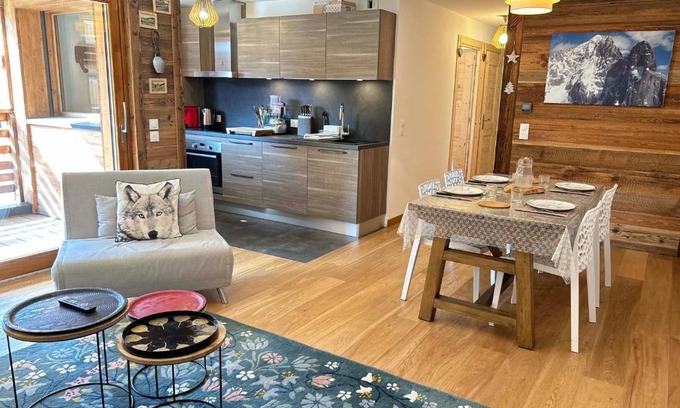 Les Gets Apartamento | Appartement neuf, luxueux, au cœur des Gets avec terrasse, parking sécurisé, proche commerces et pistes. - FR-1-623-116
