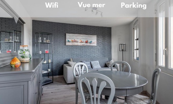 Courseulles-sur-Mer Apartamento | Appartement près du port centre et plage - Vue mer
