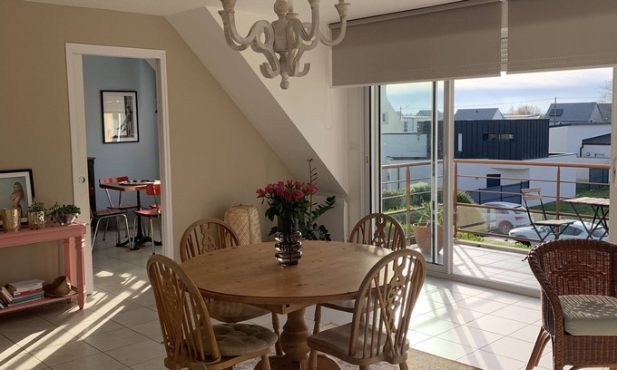 Carantec Apartamento | Appartement Sentiers Côtiers et Golf