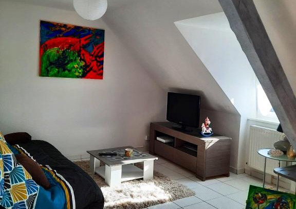 Ingersheim Apartamento | Appartement spacieux à Ingersheim avec vue sur jardin, 100 m²