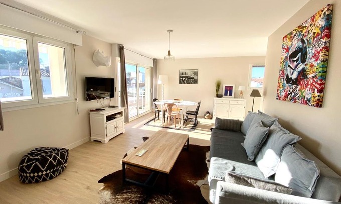 Pontaillac Apartamento | Appartement spacieux à Pontaillac, proche plage