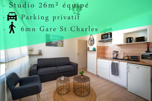 Saint-Lazare Apartamento | Appartement tout équipé avec parking à 6min à pied de la gare st charles