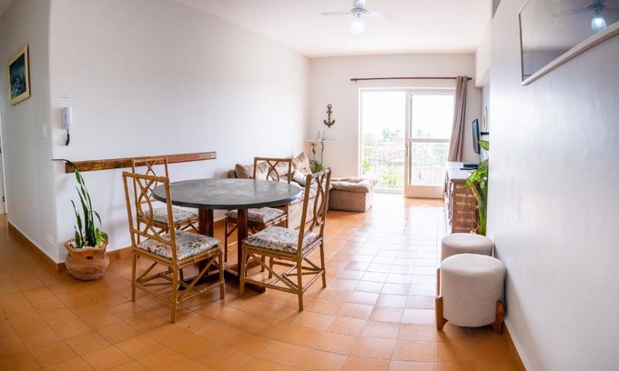 Centro Apartamento | Apto Caiçara vista mar e perto de tudo