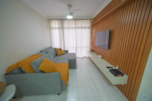 Jardim Tejereba Apartamento | Apto completo com wi-fi, ar-cond a 200m da praia