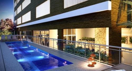 Pompeia Apartamento | APTO Novo e Top com Vista pro Mar em Condomínio Completo em Frente à Praia!