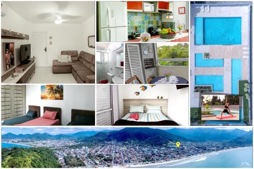 Pereque-Acu Apartamento | Aptº TOP 2 Quartos com Varanda, 400 m da Praia, em Condomínio com Piscinas, Sala, Smart TV, Sofá Cama, com 2 Banheiros, Cozinha Planejada Completa, Wi-Fi 200 mbps, Ares-condicionados, Churrasqueira, Máquina de Lavar e Tanque, Estacionamento, Portaria 24 h