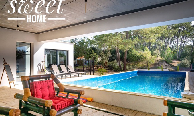 La Tranche-sur-Mer Casa | casa de arquitecto con piscina climatizada, a 250 metros de la playa, frente al bosque