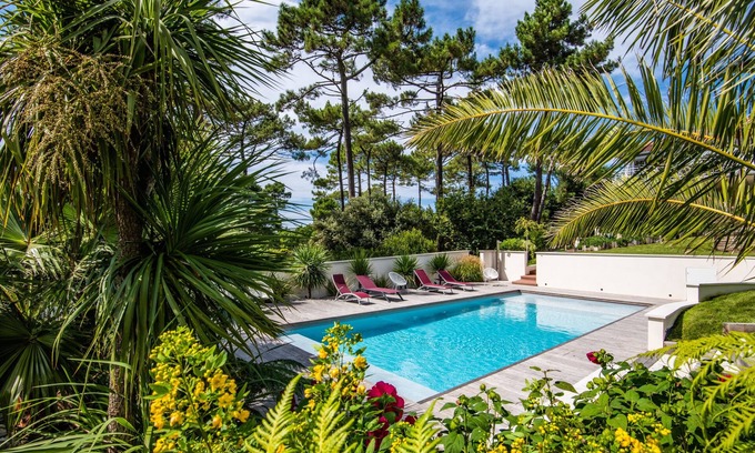 Pyla-sur-Mer Villa | Villa de arquitecto en Pyla Sur Mer vista panorámica de Duna / Océano / Cuenca