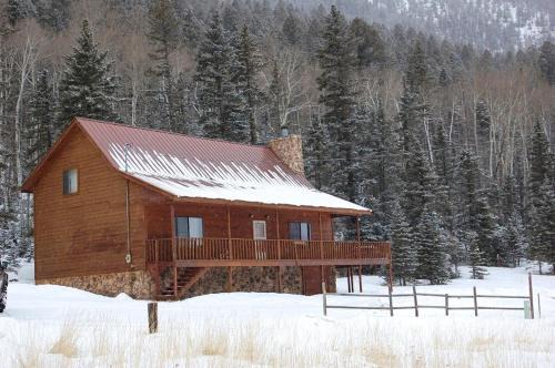 Red River Casa | Artz Valley Cabin - WiFi - Satellite - Washer - Dryer - Wrap Around Deck - Wood Burning Fireplace - Secluded Setting