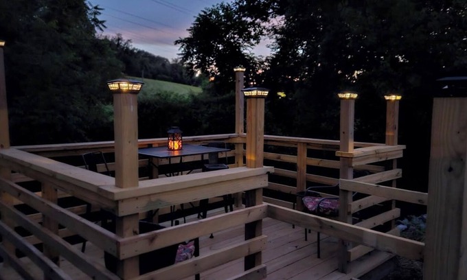 Arden Casa | Asheville’s Creekside Escape 2 bedrooms 2 bath with air mattress sleeps 6.