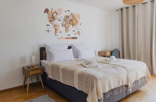 Dinslaken Apartamento | ATLAS Apartment Dinslaken, 3 Zimmer, Zentrum, Nähe Bahnhof, Balkon