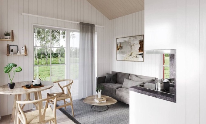 Sodertalje Cabaña | Attefallshus Begonian, an elegant and cozy accommodation for relaxation & work.
