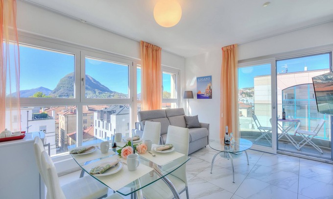 Lugano Apartamento | Attico Al Parco With Airconditioning