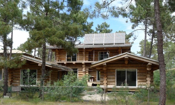 Carcans Plage Chalet De Esquí | Auténtico registro en el corazón del bosque de pinos para 10 personas.
