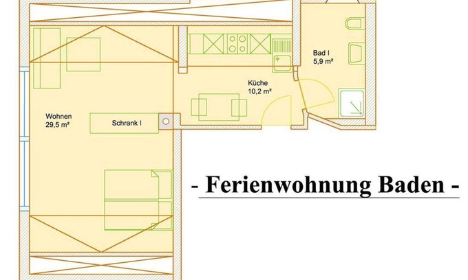 Bundenthal Apartamento | Baden, 1 Schlafraum - Fröhlich-daheim