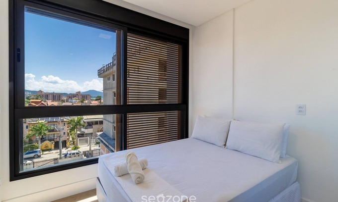 Jurere Apartamento | Balcony With sea View 230m From the Beach! Prb0405