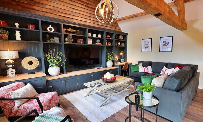 Quedgeley Cabaña | Granero en Cotswolds con Cocina Exterior