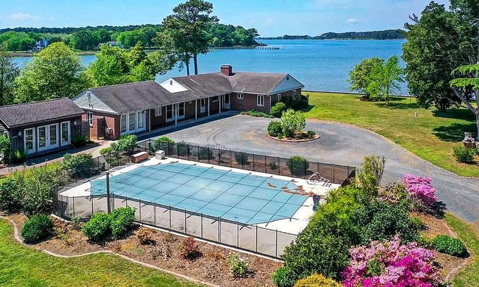 Davis Wharf Casa | Bayfront Retreat with Game Room and Outdoor Pool!