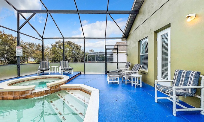 Four Corners Casa | Beach Theme Vacation Pool Spa Home Mins to Disney