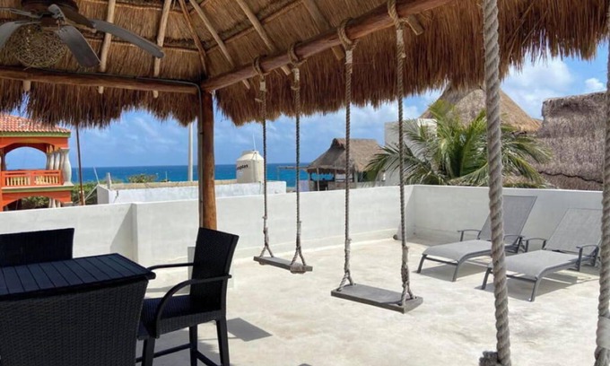 Colonia Meteorológico Casa | Palapa con Vista a la Playa y Penthouse de 2 Recámaras