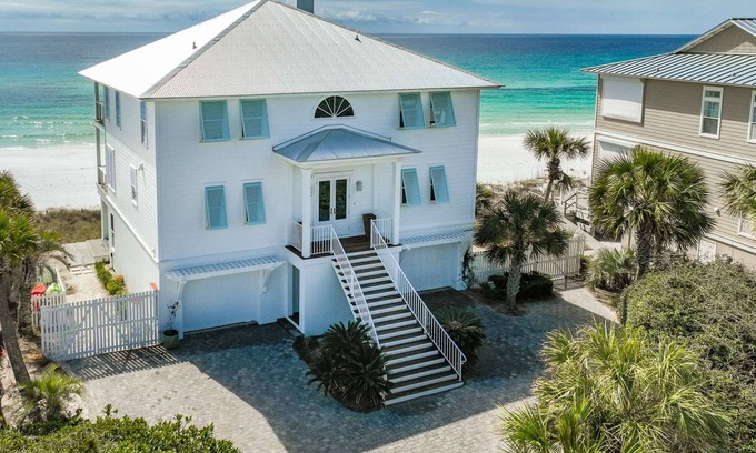 Gulf Trace Casa | Frente al mar cerca de la playa / frente al mar de tres Master Suites / Sala de diversión / piscina / Swim Spa
