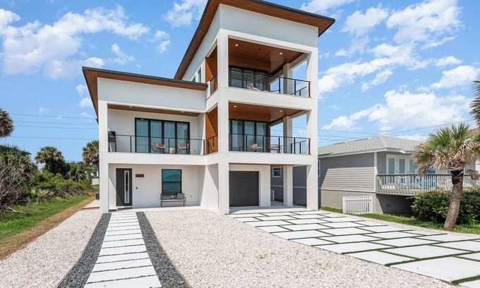Flagler Beach Casa | BRAND NEW / Modern / Beachfront Oasis / Grill / 2 Car Garage