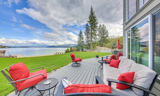 Sandpoint Casa | Beachfront Sagle Retreat w/ Boat Dock & Lift