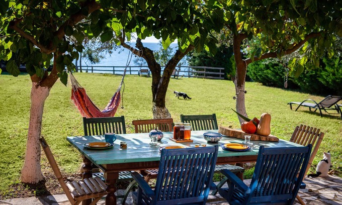 Agios Matthaios Villa | Villa Meliti frente a la playa