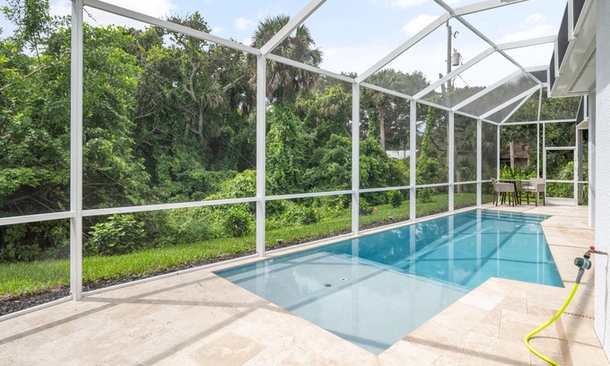 Wabasso Beach Casa | 3 BR, 3 baths home: Heated pool and Walk to the beach. Sleeps 10!