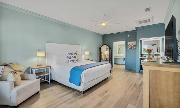 Crystal Beach Hotel | Beachside Inn / aceptan mascotas / 1 cama de matrimonio
