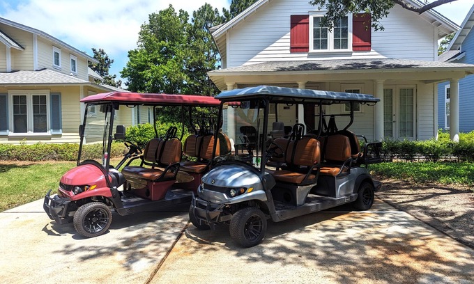 Laurel Grove Casa | "Beachy Green" 2 Golf Carts, Beach, Pool, Sandestin, On Golf Course