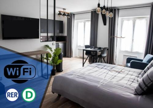 Corbeil-Essonnes Apartamento | Beau studio STYLE INDUSTRIEL