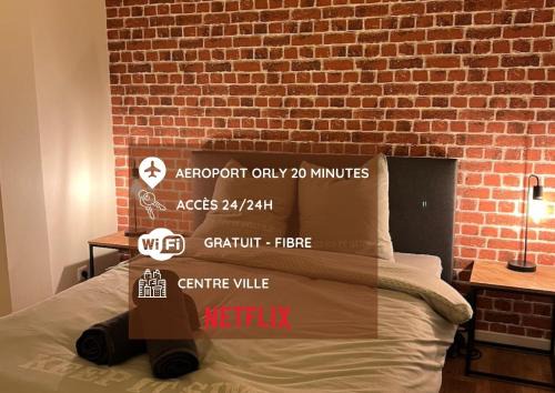 La Ville-du-Bois Apartamento | BEAU T3 STYLE INDUSTRIEL N20 ORLY PARIS WIFI Underground Industry