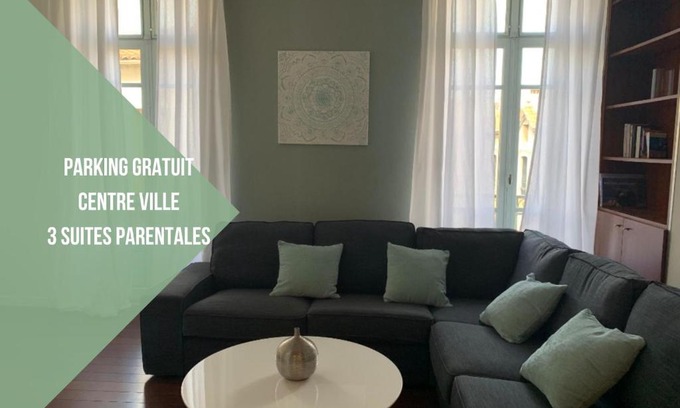 Clemenceau Apartamento | Beau T4 Hyper Centre avec Parking