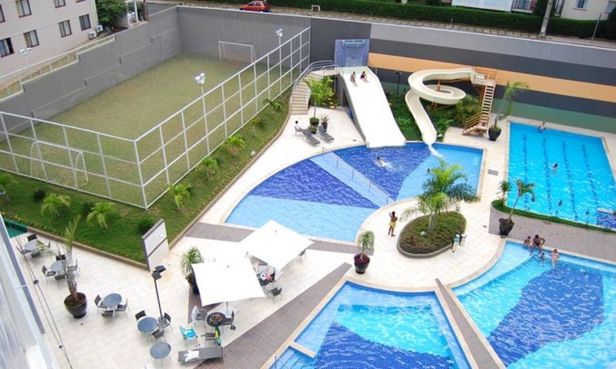 Pousada do Rio Quente Apartamento | Hermoso apartamento plano con cocina completa a 300 metros de Hot Park