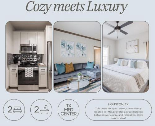 South Main Apartamento | Beautiful 2 BR 2 BA, NRG, Medical Center, Downtown, Free WiFi, Pool