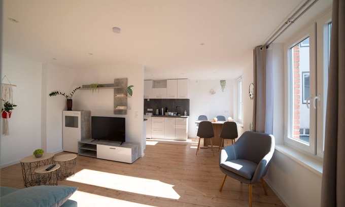 Andreasvorstadt Apartamento | Beautiful apartment 54 m², close to the center, king bed, courtyard side