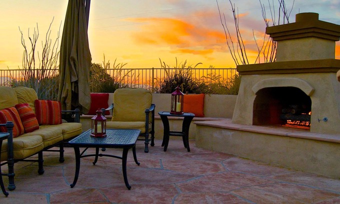 Estrella Mountain Ranch Casa | Hermoso patio trasero con campo de golf, piscina.
