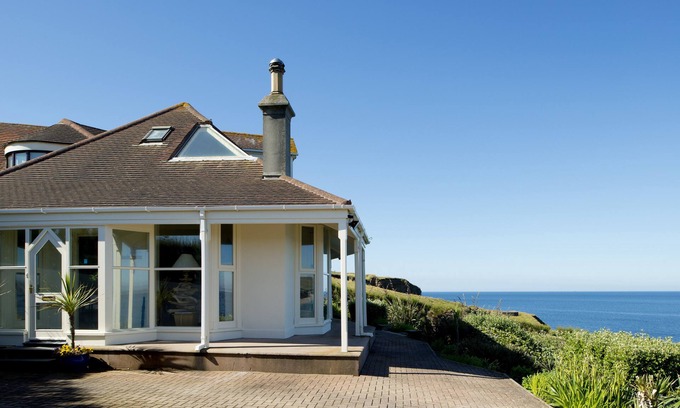 Gunwalloe Casa | Hermosa casa costera de Cornualles con impresionantes vistas al mar con vistas a la playa