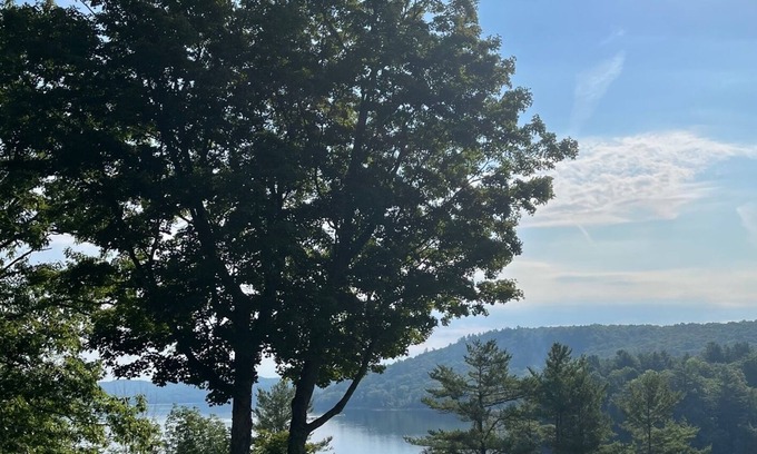Hadley Casa | Beautiful Great Sacandaga lakefront home. Sleeps 8+. 96' private beach & dock.