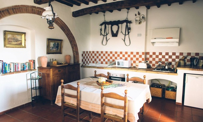 Barberino Val d'Elsa Apartamento | Precioso apartamento en Chianti en la granja orgánica con piscina y vistas de 360 ​​° del sol excepcional