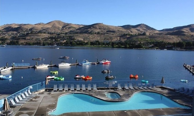 Chelan Condominio | Hermoso lago Chelan Condo, 2 dormitorios, 2 baños, capacidad para 6.