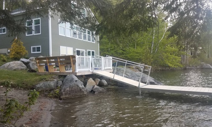 Lucerne-in-Maine Casa | Beautiful Lakefront Home on Phillips Lake