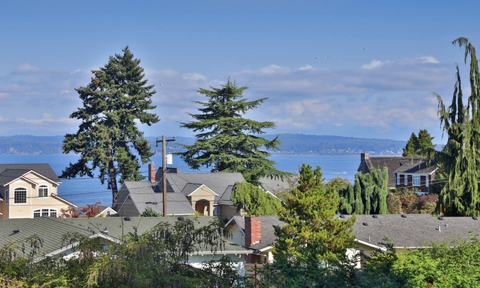 Boulevard Bluffs Casa | Vista del mar, montañas e islas cerca del faro de Mukilteo, Boeing y Trai