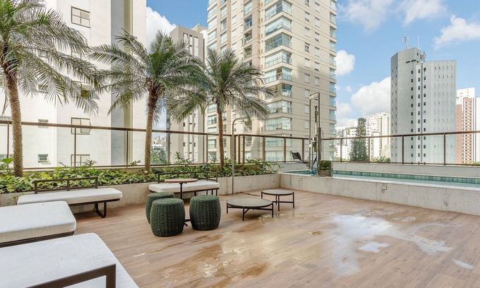 Campo Belo Apartamento | Beautiful Studio With Pool in Campo Belo Hmc0320