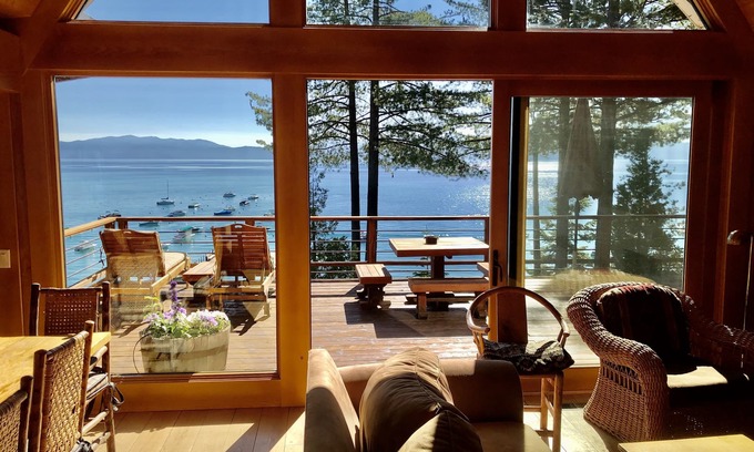 Tahoma Casa | Frente al lago en Rubicon Bay (Lake Tahoe West Shore) con boya