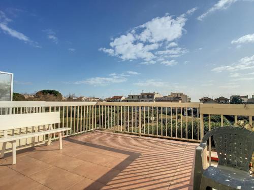 Carnon-Plage Apartamento | Bel F2 Cabine avec Garage, Proche Plage et Port, Grande Terrasse ensoleillée - FR-1-715-80