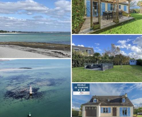 Ile-Tudy Casa | Belle maison rénovée, 700m de la plage, grand jardin, classée meublé de tourisme 3 étoiles