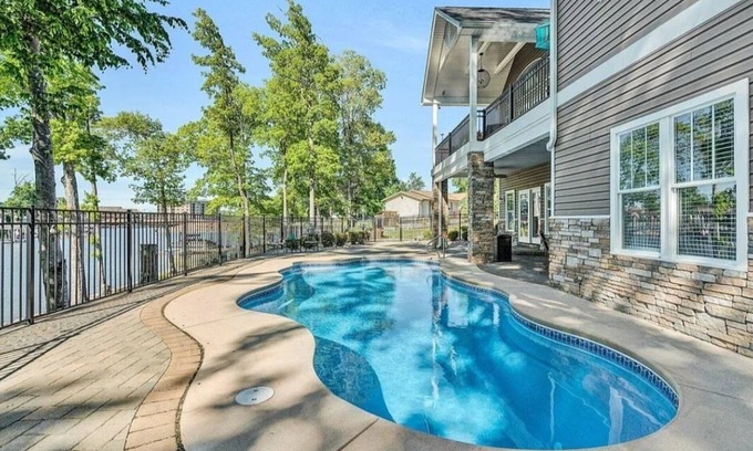 Westlake Corner Casa | BEST location on Smith Mtn lake! Waterfront home w POOL & Dock in no wake zone.